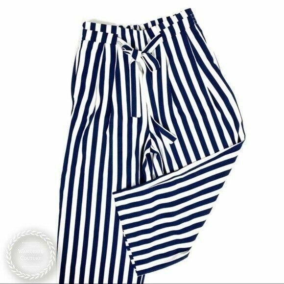 Zara Pants - Zara Basics Striped Crop Pant sz US  Small